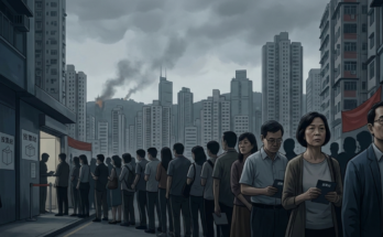Hong Kong election scene showing the impact of tragedy on voter participation
