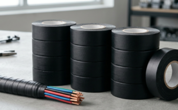 Black electrical tape rolls for professional wiring and all-weather insulation