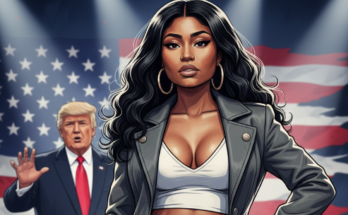 Nicki Minaj expressing political views in a trending news moment