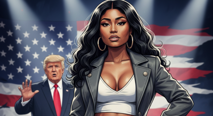 Nicki Minaj expressing political views in a trending news moment