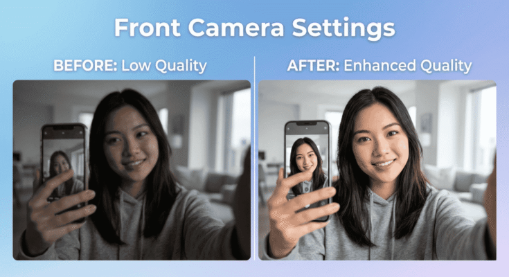 Best settings to improve front camera quality on smartphone