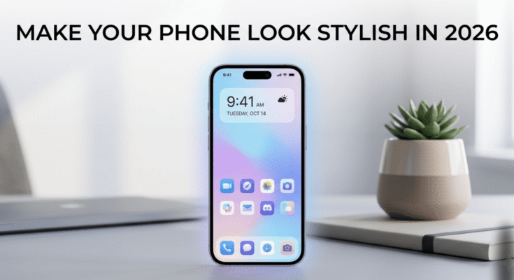 Make your phone screen look stylish and professional with a clean and modern home screen setup