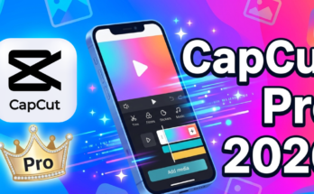 CapCut Pro 2026 featured image showing video editing app interface with crown and colorful background for beginners and content creators