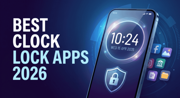 Best clock lock apps for Android showing secure app lock screen