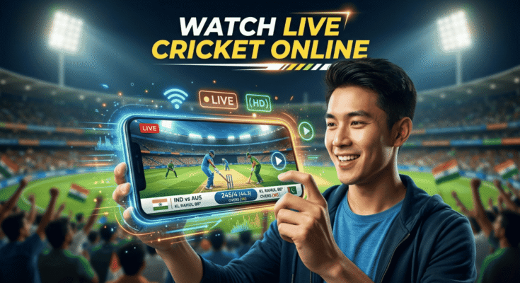 watch live cricket match online on smartphone with live streaming app