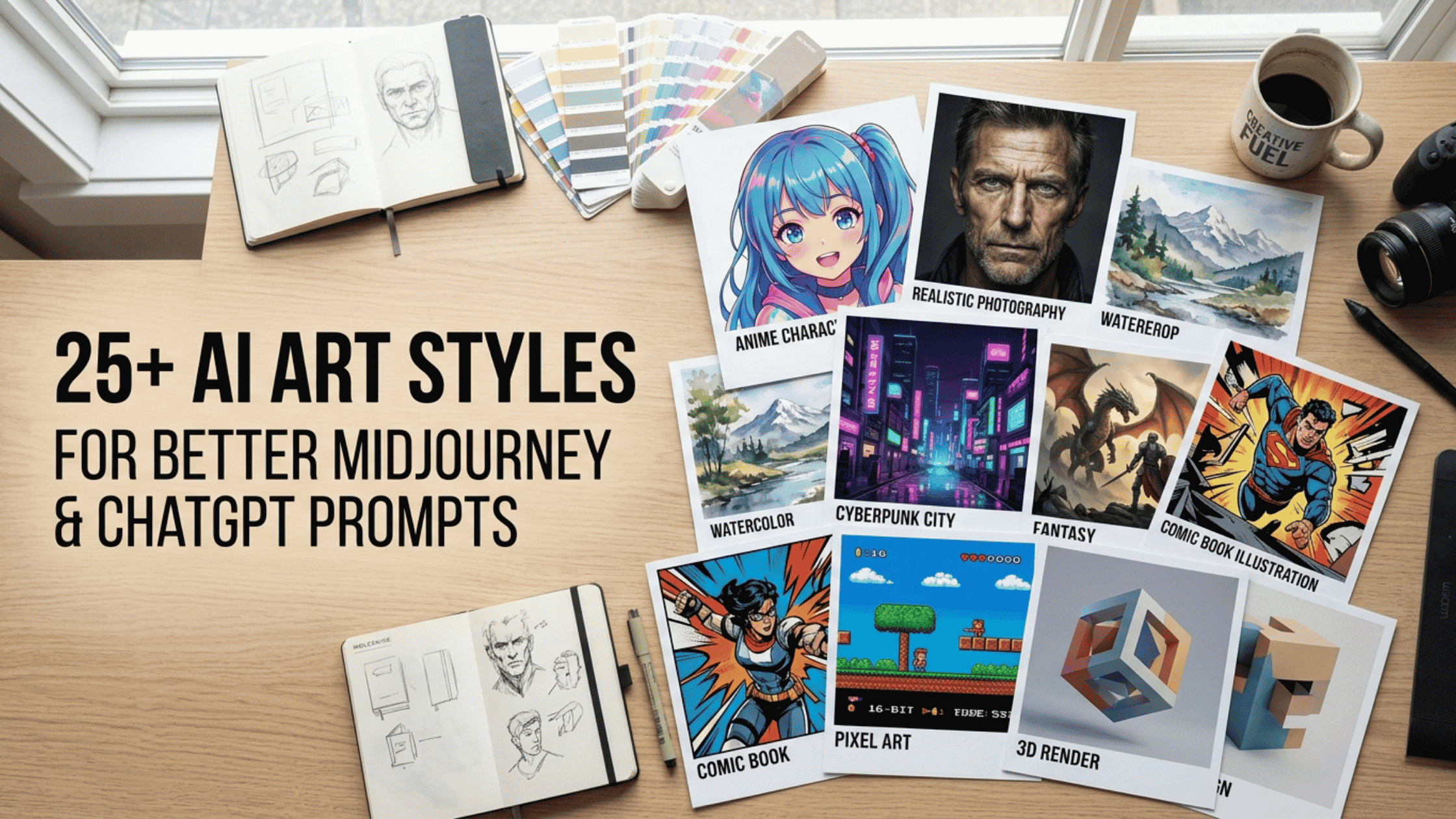 25+ AI Art Styles for Better Midjourney and ChatGPT Prompts